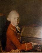 Photograph of the portrait Wolfang Amadeus Mozart in Verona by Saverio dalla Rosa unknow artist